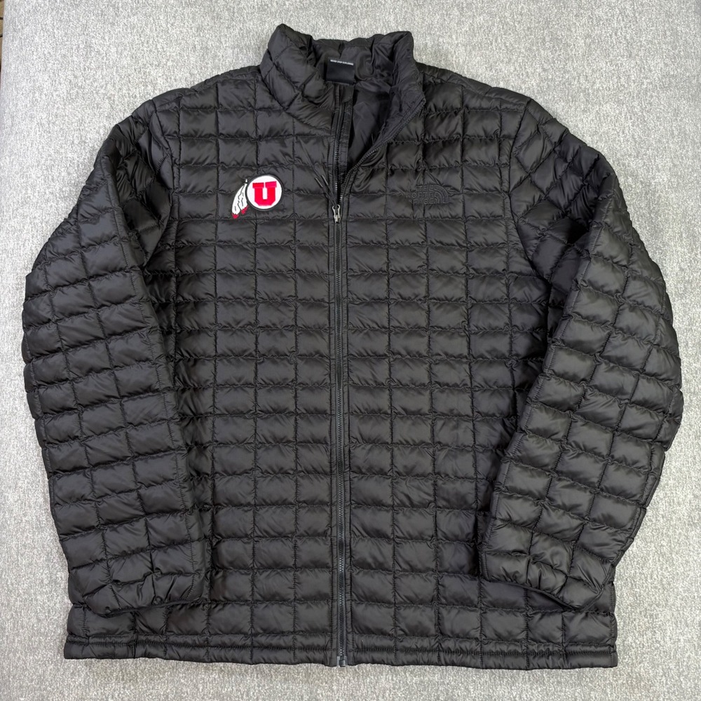 The North Face Thermoball Eco Jacket Mens XXL Black Utah Utes NCAA Puffer
